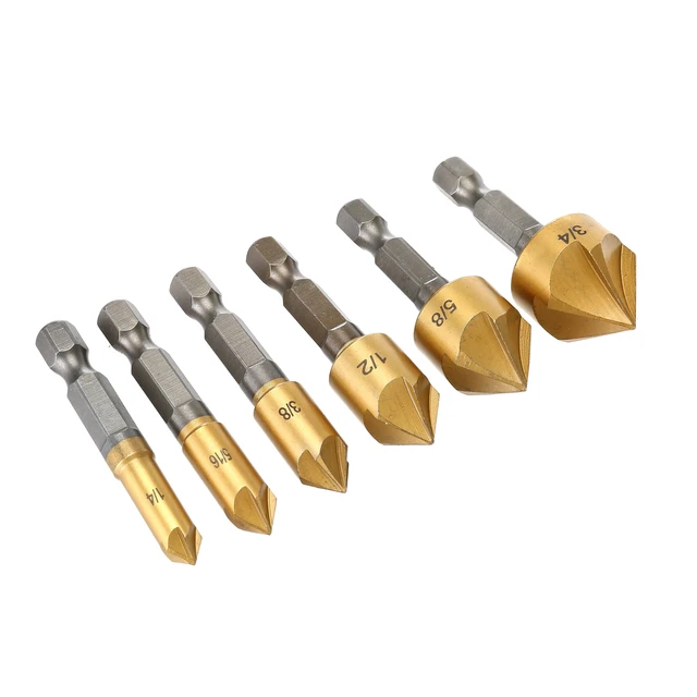 Alt view image 4 of 6 - Hyper Tough 6 Piece Countersink Bit Set