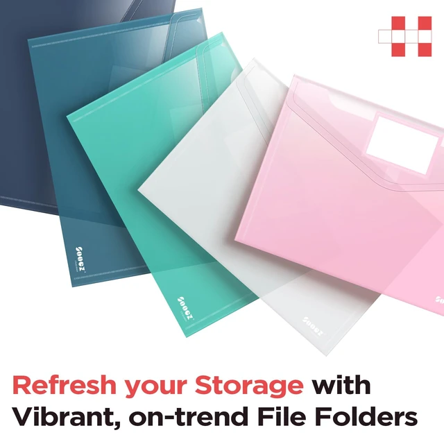 Alt view image 3 of 6 - Sooez 10-Pack Plastic Envelopes and File Folders, Clear