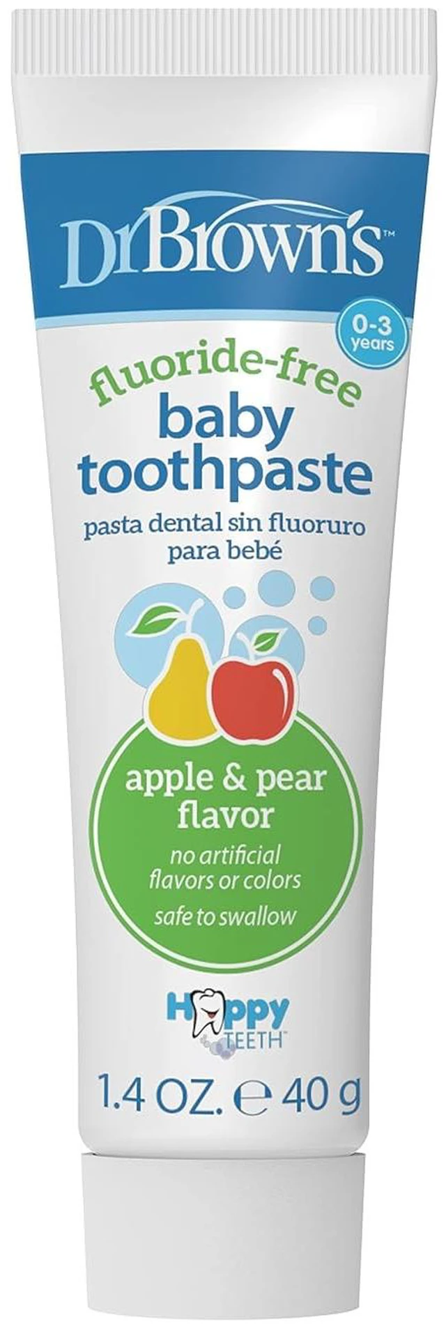 Main image of Dr. Brown's Fluoride-Free Baby Toothpaste, Apple Pear, 1-Pack