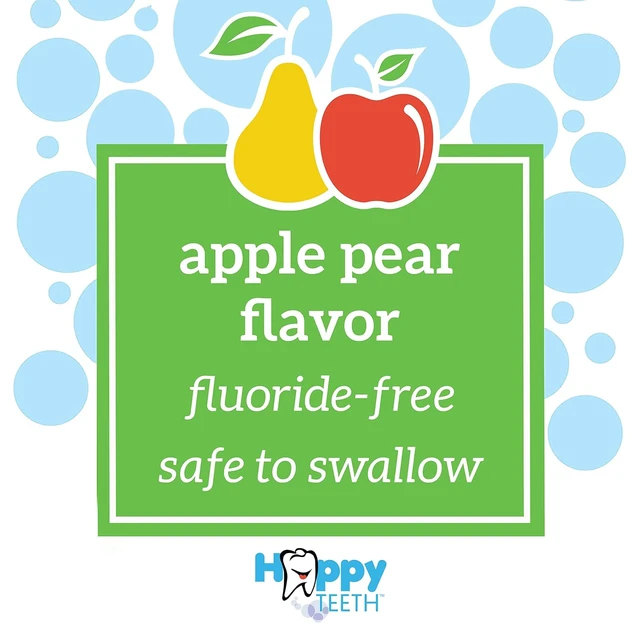Alt view image 6 of 6 - Dr. Brown's Fluoride-Free Baby Toothpaste, Apple Pear, 1-Pack