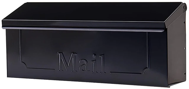 Main image of Architectural Mailboxes Townhouse Small Wall-Mount Mailbox, Galvanized Steel, Black