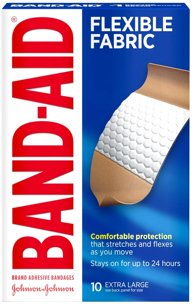 Main image of BAND-AID Flexible Fabric Adhesive Bandages, Extra Large, 10 Count