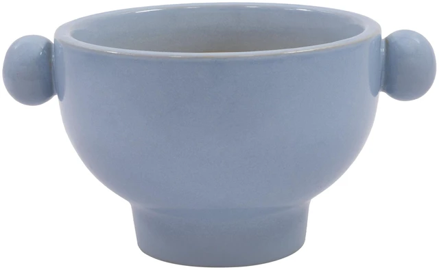 Main image of Beautiful by Drew Barrymore 7in Ceramic Cornflower Handled Planter