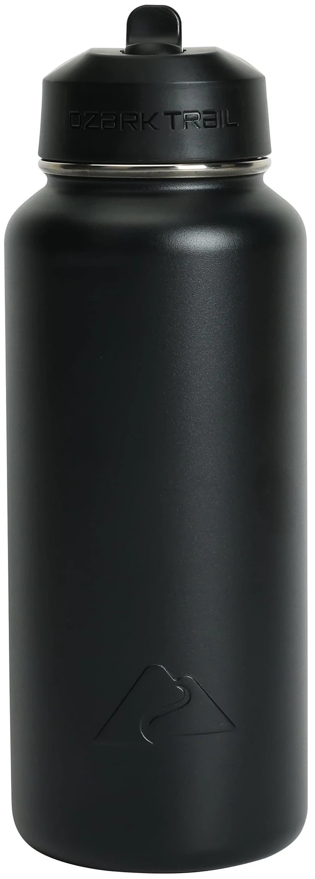 Main image of Ozark Trail 32oz Stainless Steel Insulated Flip-Straw Water Bottle with Handle, Black