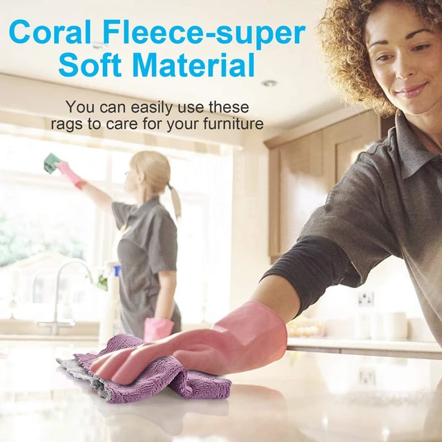 Alt view image 3 of 7 - OstWony 12PCS 10x6in Kitchen Towels Dish Cloths Reusable Cleaning Rags