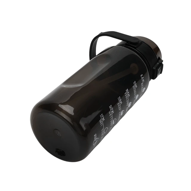 Alt view image 5 of 6 - Mainstays 48 oz Black Polypropylene Water Bottle with Handle and Built-in Phone Holder
