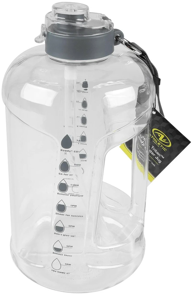 Alt view image 2 of 6 - Athletic Works 1-Gallon BPA-Free Tritan Water Jug with Dual Lid, Black Accent