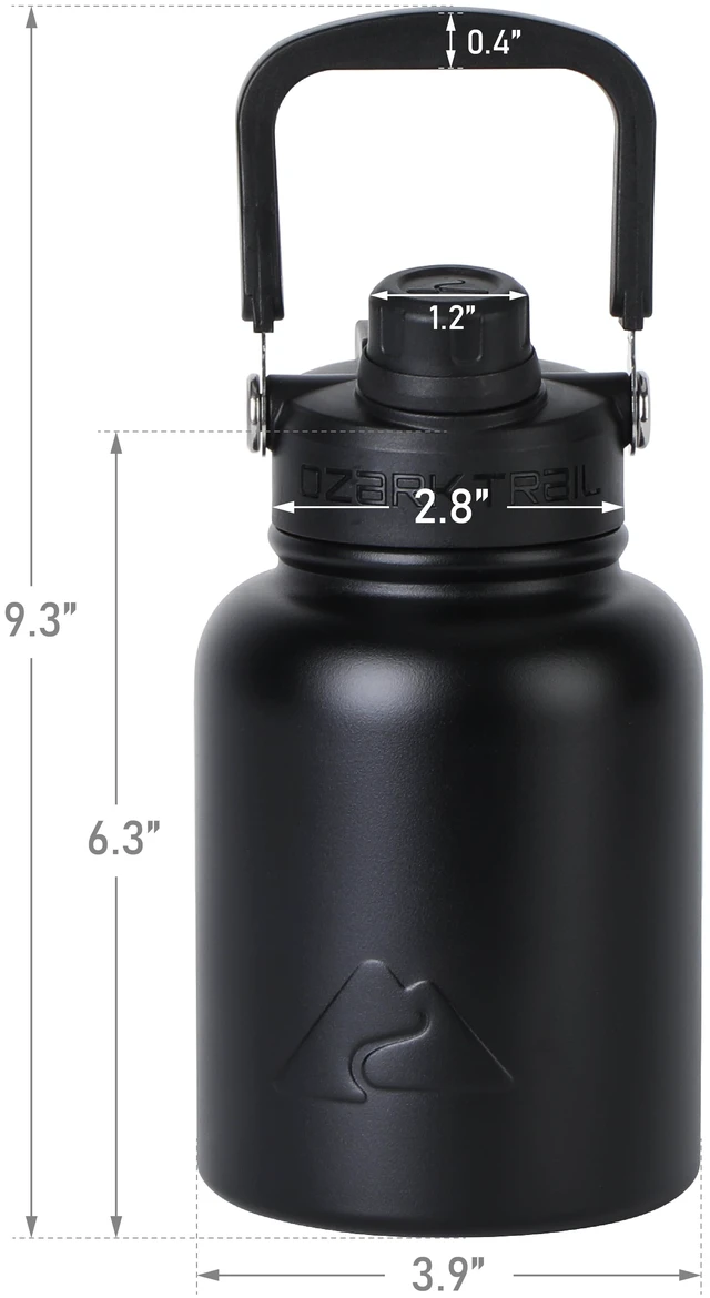 Alt view image 5 of 6 - Ozark Trail 25oz Stainless Steel Insulated Chug Bottle, Black