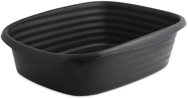 Main image of Arm & Hammer Simply Recycled Plastic Open Top Cat Litter Box, Large, Black