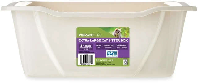 Main image of Vibrant Life Extra Large Open Top Cat Litter Box