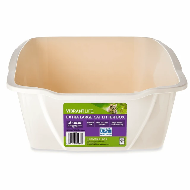 Alt view image 5 of 5 - Vibrant Life Extra Large Open Top Cat Litter Box