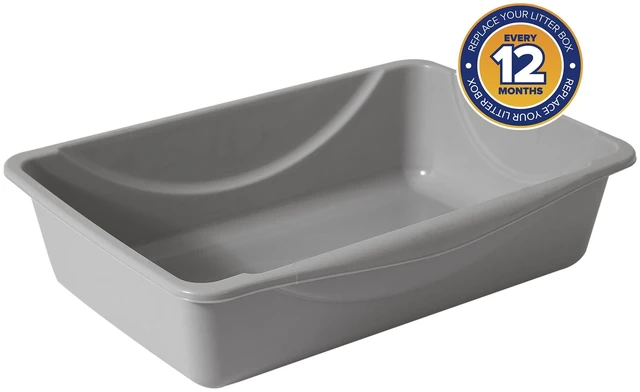 Alt view image 3 of 6 - Petmate Basic Open Cat Litter Pan, Plastic, 14" L, Small, Assorted, Pack of 1