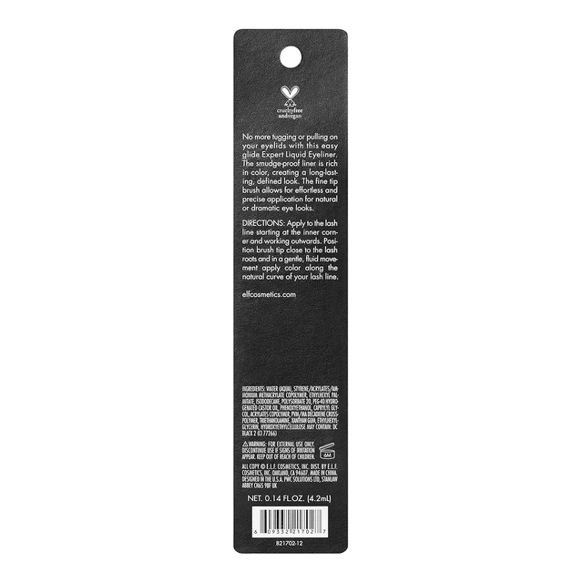 Alt view image 4 of 4 - e.l.f. Liquid Eyeliner - Jet Black, High-Pigment, Extra-Fine Brush Tip, Smudge-Proof