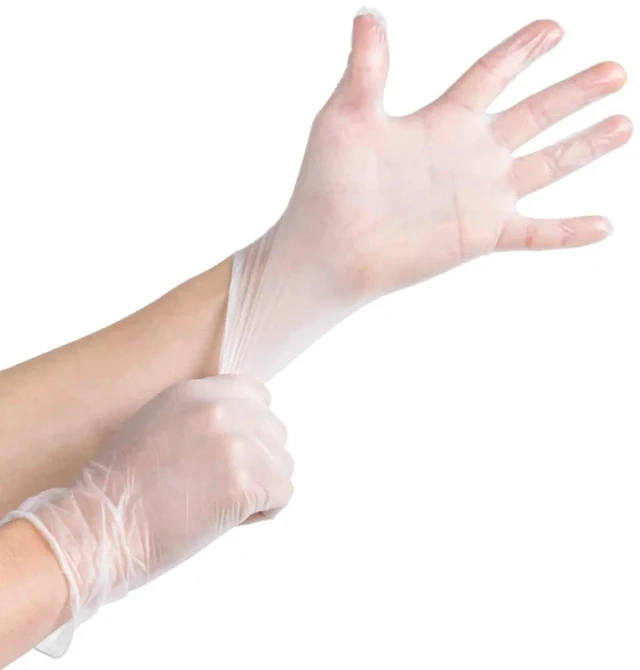 Alt view image 3 of 3 - Hyper Tough Vinyl Disposable Gloves, 50-Pack
