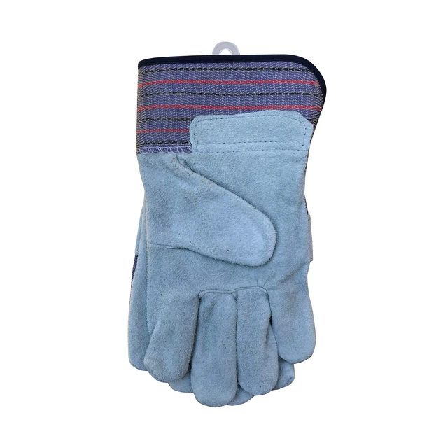 Alt view image 7 of 7 - Hyper Tough Leather Palm Multi-Use Work Gloves, Large, Glacier Gray, 1 Pair