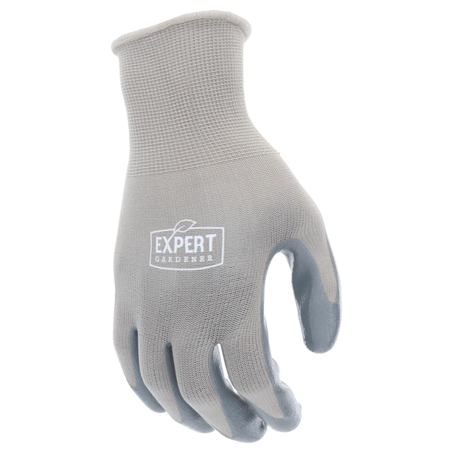 Alt view image 4 of 6 - Expert Gardener Gray Nitrile Sustainable Gloves (5-Pack) Large