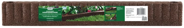 Main image of Expert Gardener Brown Recycled Rubber Garden Border Landscape Edging, 2ft x 3in