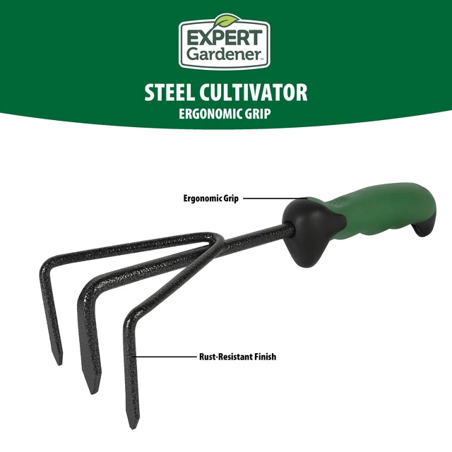 Alt view image 3 of 5 - Expert Gardener Steel Hand Cultivator