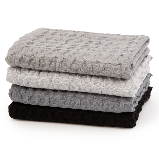 Alt view image 2 of 6 - Mainstays 4-Pack Waffle Dishcloth Set, 100% Cotton, Gray, 12in x 12in