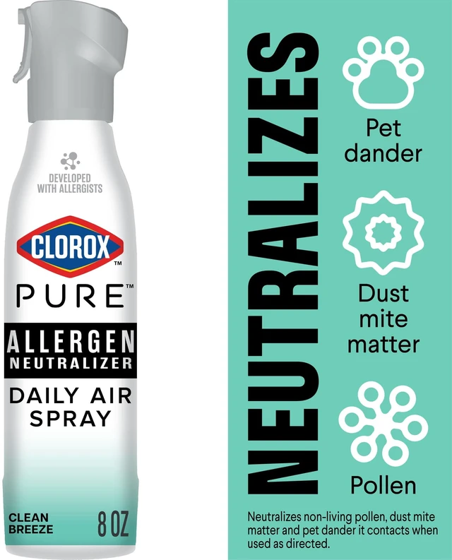 Main image of Clorox PURE Allergen Neutralizer Daily Air Spray Clean Breeze 8oz Bottle