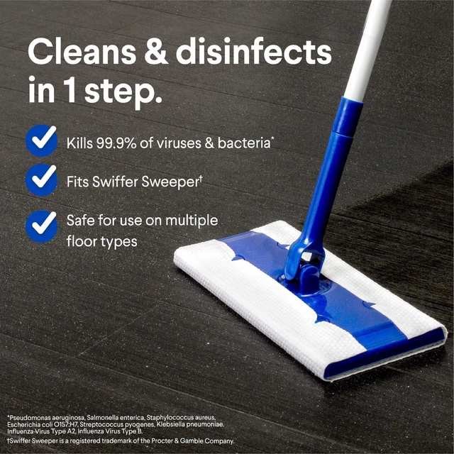 Alt view image 5 of 5 - Clorox Scentiva Disinfecting Wet Mop Pads, Coconut & Waterlily, 24 Count