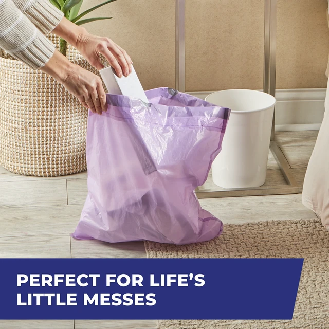 Alt view image 2 of 6 - Hefty Small Trash Bags 4 Gallon 20 Count, Purple, Fabuloso Lavender Scent