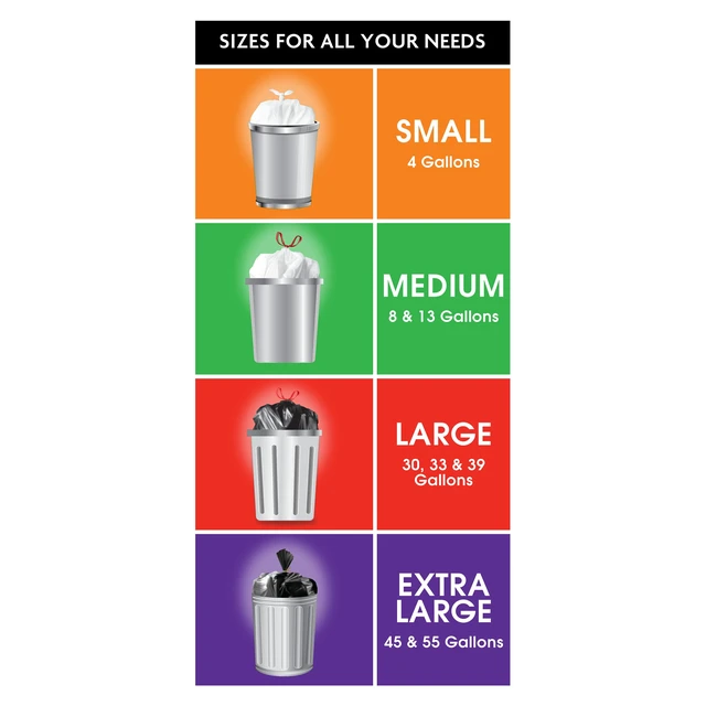 Alt view image 5 of 6 - Great Value 30 gal Large Clear Drawstring Trash Bags, 3 Pack, 20 Count