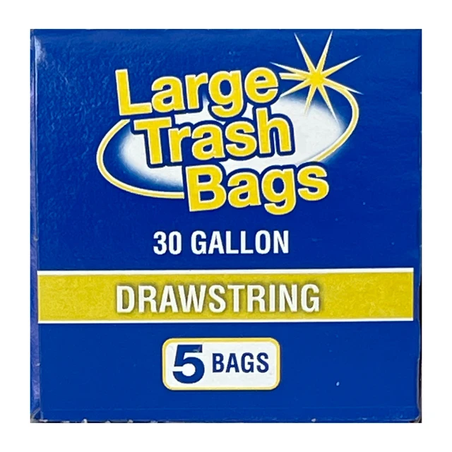 Alt view image 3 of 7 - Basic Large Trash Bags 30 Gallon 6 Pack 5 Bags Drawstring