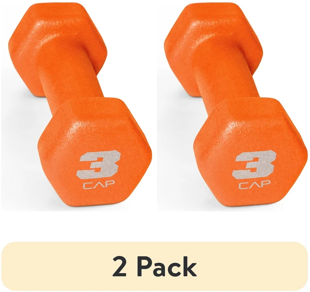 Main image of CAP 3lb Neoprene Dumbbell (2 Pack), Orange
