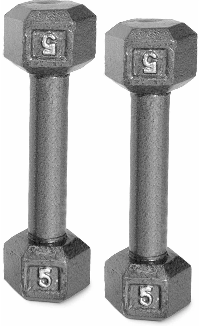 Main image of CAP Barbell Cast Iron Dumbbell Weights, 5Lbs., Pair
