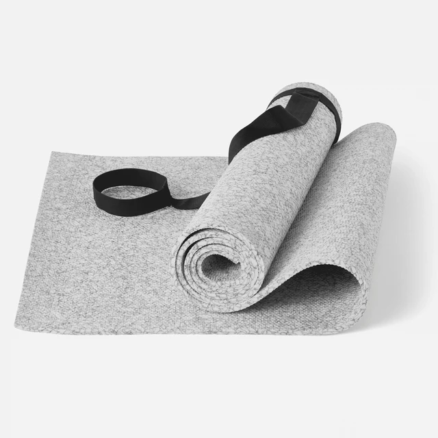 Main image of Athletic Works Yoga Mat 68in x 24in 5mm TPE Marble with Carry Strap