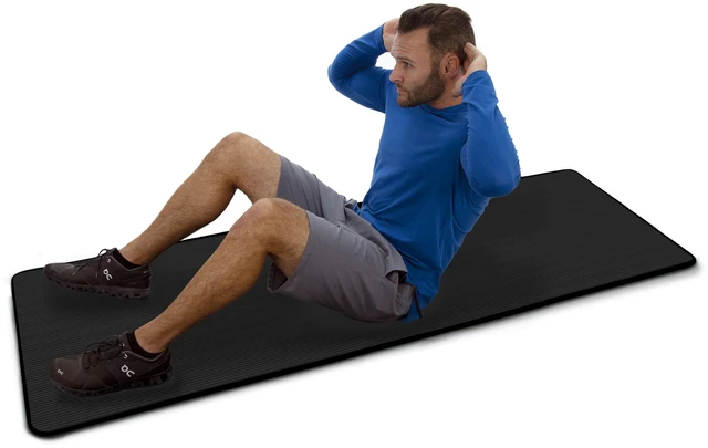 Main image of Microdry Multi-Purpose Fitness Mat 8mm Padded Skid & Tear Resistant 24" x 72" Black