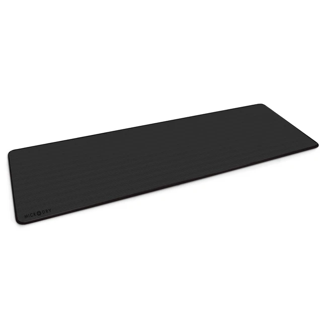 Alt view image 2 of 5 - Microdry Multi-Purpose Fitness Mat 8mm Padded Skid & Tear Resistant 24" x 72" Black