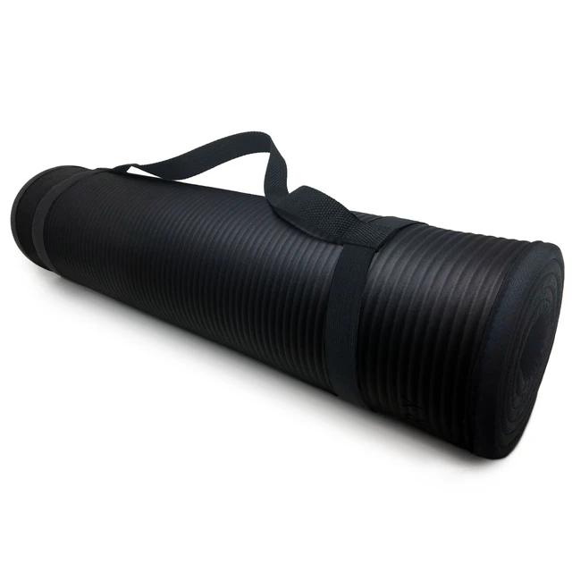 Alt view image 3 of 5 - Microdry Multi-Purpose Fitness Mat 8mm Padded Skid & Tear Resistant 24" x 72" Black