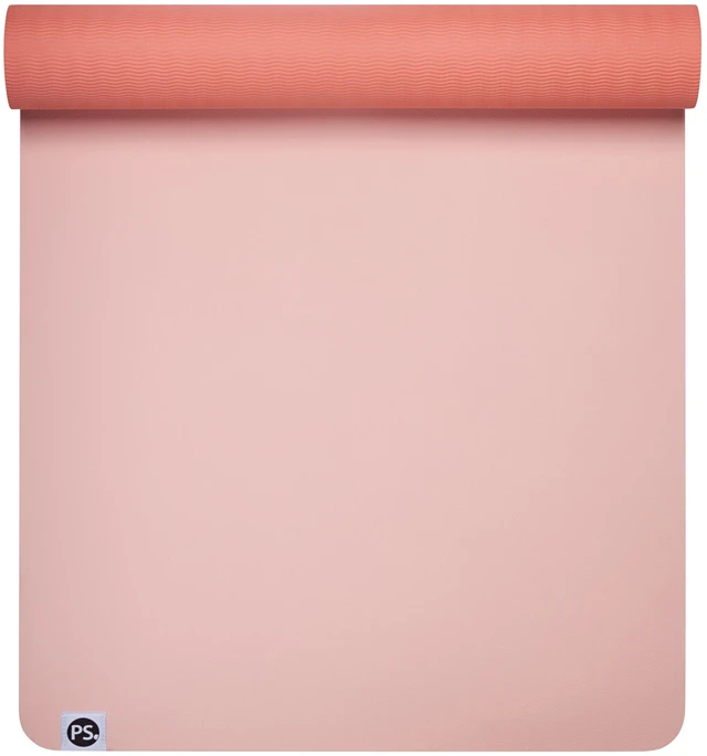 Main image of Popsugar 6mm TPE 2-Color Solid Yoga Mat Rose Pink/Coral 24 x 68 Inches
