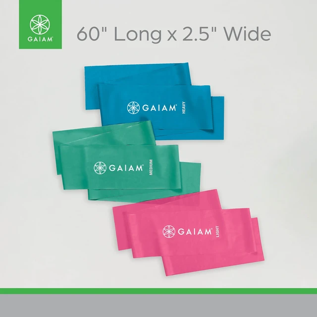Alt view image 4 of 6 - Gaiam Flat Band Kit, Rubber, Multicolor