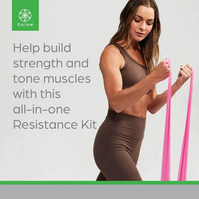 Alt view image 2 of 6 - Gaiam Flat Band Kit, Rubber, Multicolor