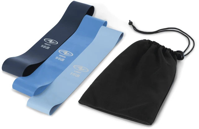Main image of Athletic Works Mini Loop Bands (Latex Free) - Set of 3 Levels: Light, Medium, Heavy