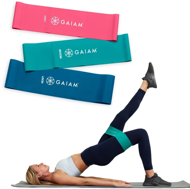 Main image of Gaiam Loop Resistance Exercise Bands 3-Piece with Exercise Guide