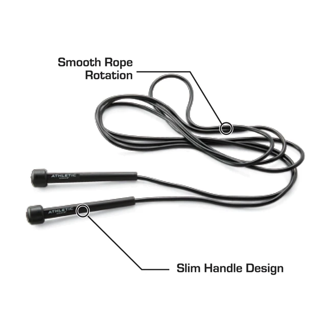 Alt view image 2 of 7 - Athletic Works Speed Jump Rope, 9', Lightweight Handles, Black