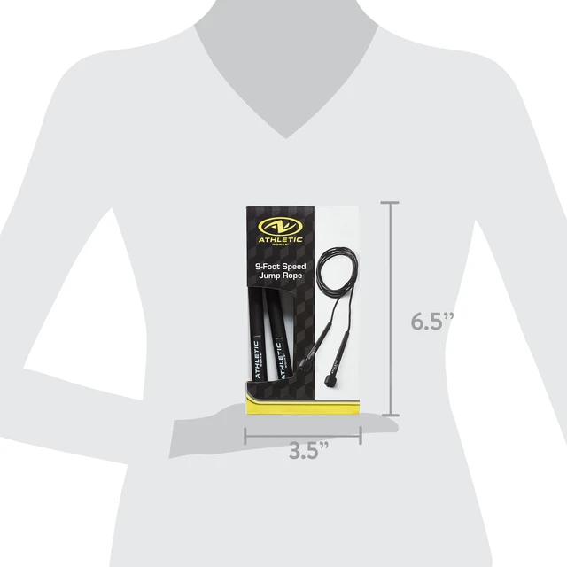 Alt view image 6 of 7 - Athletic Works Speed Jump Rope, 9', Lightweight Handles, Black