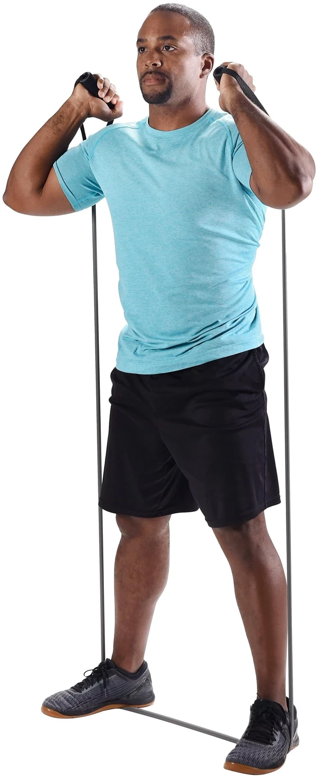 Alt view image 4 of 5 - Athletic Works Heavy Resistance Tube Exercise Band, Gray
