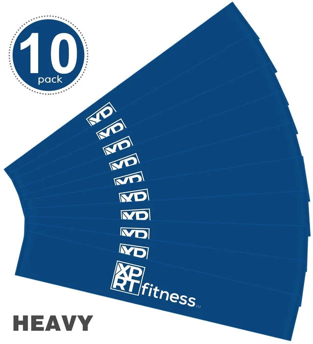 Main image of XPRT Fitness Resistance Loop Bands, 10-Pack, Heavy Resistance