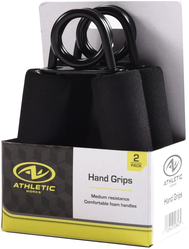 Alt view image 2 of 5 - Athletic Works Hand Grips, Steel Construction, Universal Size, 2-Pack, Black