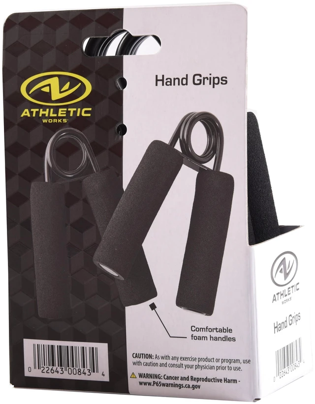 Alt view image 4 of 5 - Athletic Works Hand Grips, Steel Construction, Universal Size, 2-Pack, Black