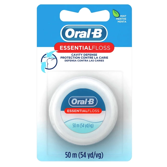 Alt view image 4 of 6 - Oral-B Essential Floss Mint Waxed Cavity Defense Dental Floss, 2 Pack, 50m
