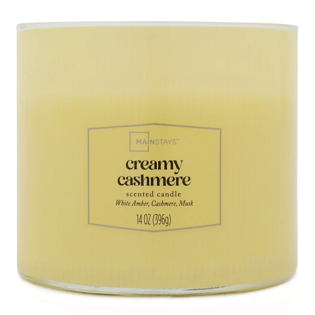 Alt view image 3 of 6 - Mainstays Textured Wrapped 3-Wick Candle, Creamy Cashmere, 14Ounce
