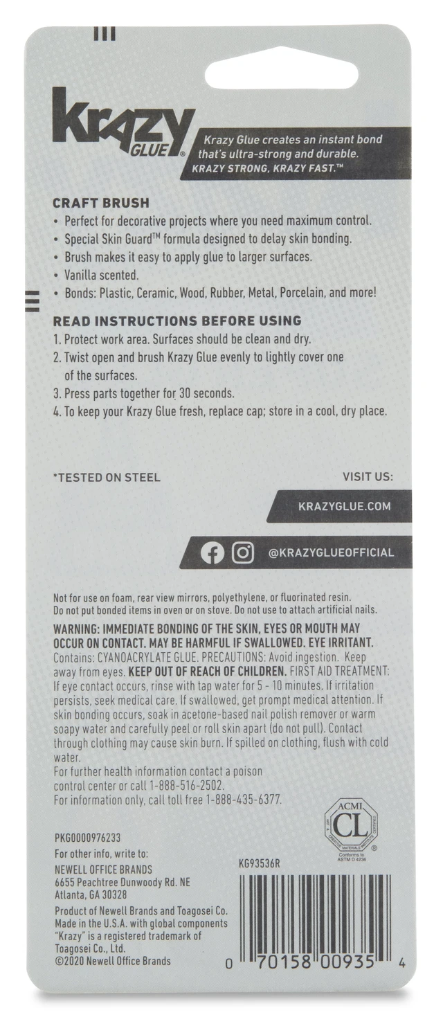 Alt view image 4 of 6 - Krazy Glue Craft Super Glue Brush Tip 5g 1 Count