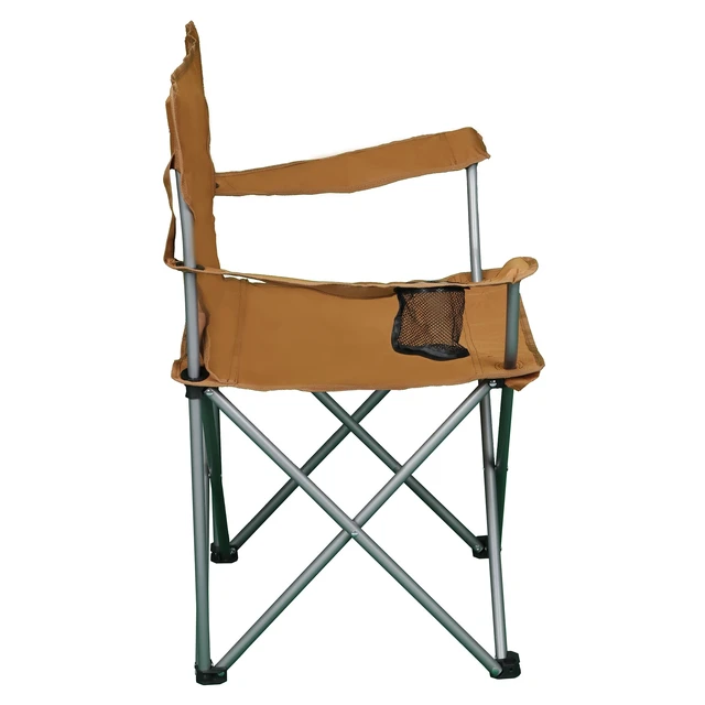 Alt view image 4 of 7 - Ozark Trail Folding Quad Camp Chair with Cup Holder, Brown