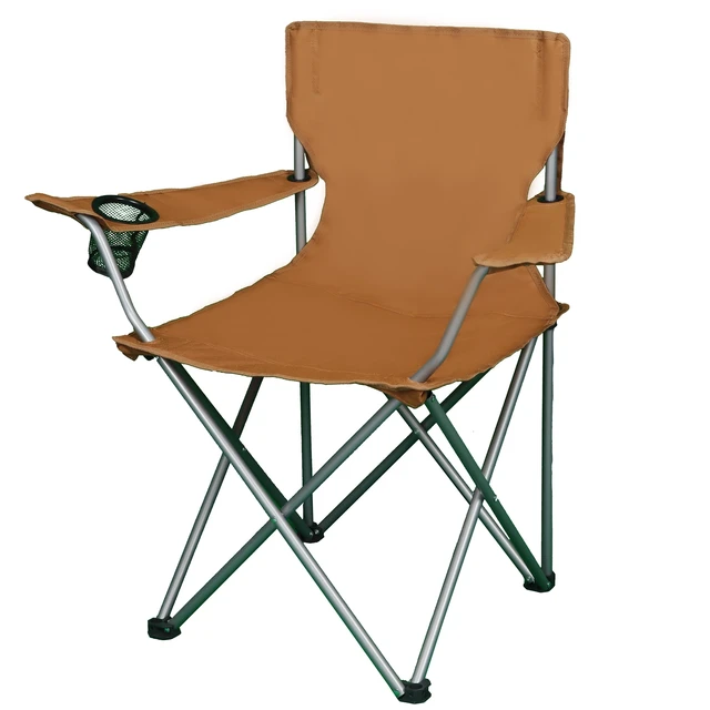 Alt view image 6 of 7 - Ozark Trail Folding Quad Camp Chair with Cup Holder, Brown